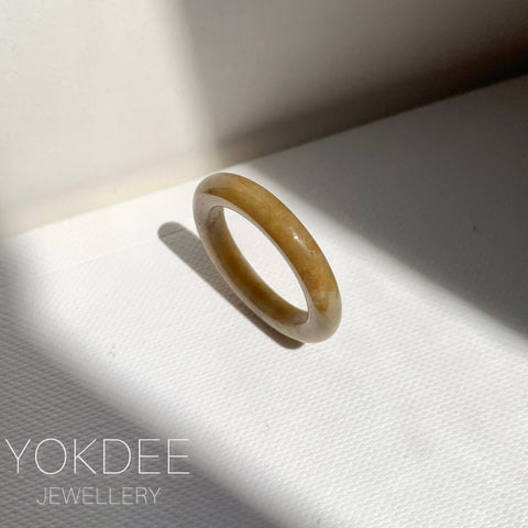 17.5mm A-Grade Russet Jadeite Ring Band No. 162593