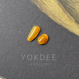 0.8 cts A-Grade Natural Orange Jadeite Pair No.130496
