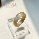 18.9mm A-Grade Natural Yellow Lavender Jadeite Ring Band No. 161733