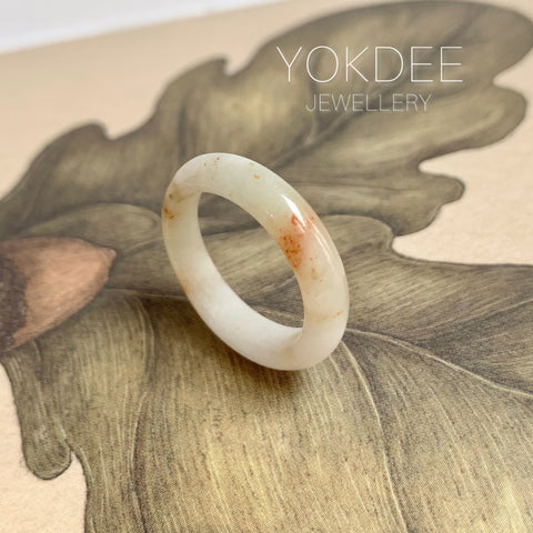 16.9mm A-Grade Natural Tri-Colour Jadeite Ring Band No: 161898
