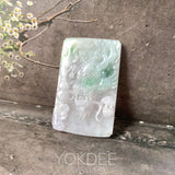 A-Grade Lavender Green Jadeite Dragon Pendant No. 220181