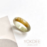 17.1mm A-Grade Natural Tri-Colour Jadeite Ring Band No: 161871