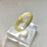 19.8mm A-Grade Natural Yellowish Green Jadeite Ring Band No. 161687