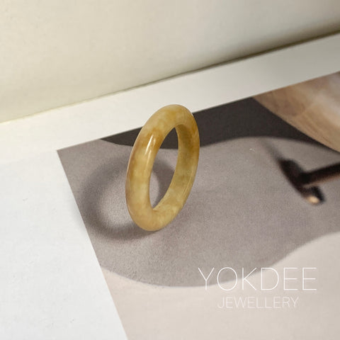 17.6mm A-Grade Russet Jadeite Ring Band No. 161841