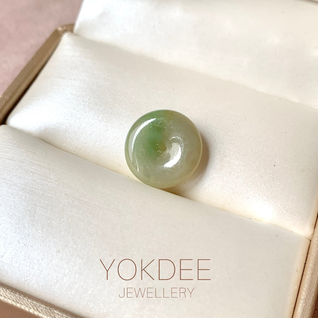 A-Grade Natural Yellow Green Jadeite Donut No.172806