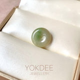 A-Grade Natural Yellow Green Jadeite Donut No.172806