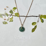 A-Grade Natural Blue Jadeite Mini Donut Pendant No.172912