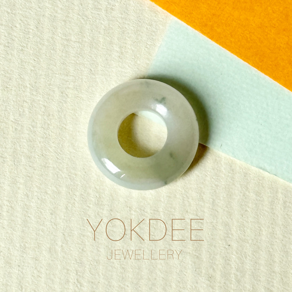 A-Grade Natural Light Yellow Jadeite Bagel Piece No. 172960