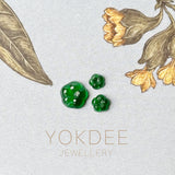1.9cts Icy A-Grade Natural Imperial Green Jadeite Plum Blossom Set No.130505