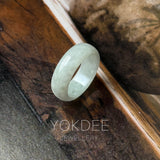 15.1mm A-Grade Light Green Jadeite Ring Band No. 162597