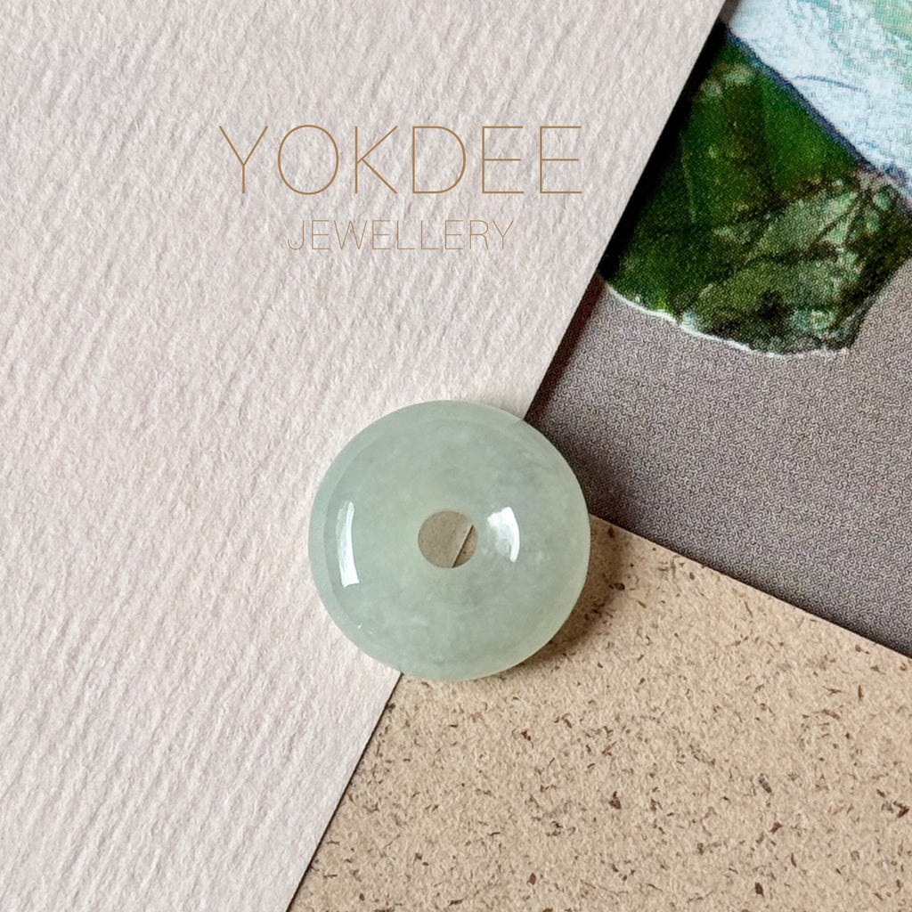 A-Grade Natural Light Green Jadeite Bagel Piece No. 172954