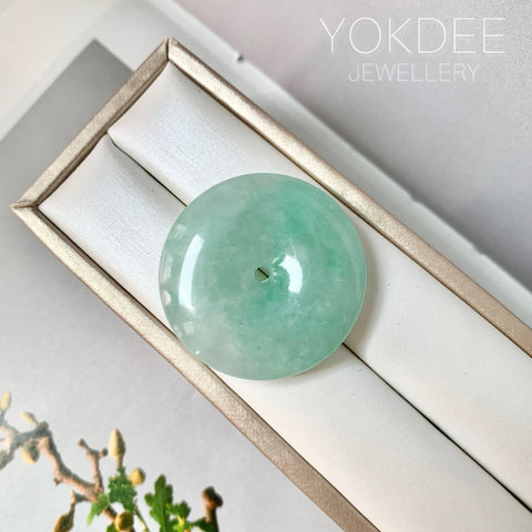 A-Grade Natural Green Jadeite Donut No.172905