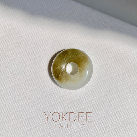A-Grade Natural Tri-Colour Jadeite Bagel Piece No. 172657