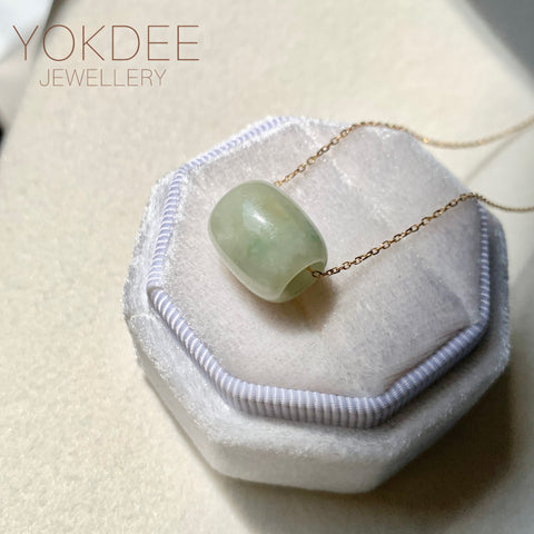 A-Grade Natural Yellowish Green Jadeite Barrel No. 172631