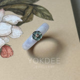 18.2mm A-Grade Natural Lavender Jadeite Joseon Dynasty Ring (Cherry Blossom) No.162478