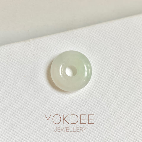 A-Grade Natural White Jadeite Bagel Piece No. 172661