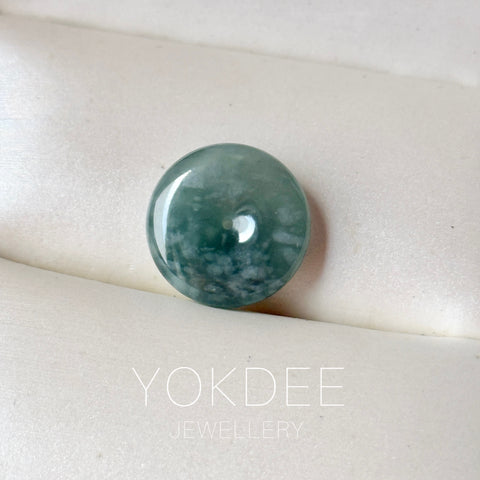 A-Grade Natural Bluish Green Jadeite Donut No. 172432