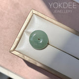 A-Grade Natural Bluish Green Jadeite Donut No. 172919
