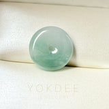 A-Grade Natural Bluish Green Jadeite Donut No. 172580