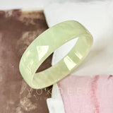 50.9mm A-Grade Natural Light Green Jadeite Modern Round Bangle No.151457