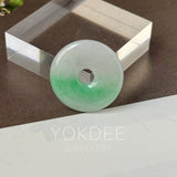 A-Grade Natural Moss On Snow Jadeite Donut No.172768