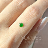 0.25cts Icy A-Grade Natural Imperial Green Jadeite Faceted Cabochon No.130495