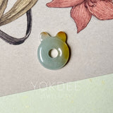 Icy A-Grade Natural Tri-Colour Jadeite Little Kitten Pendant No.172688