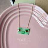 A-Grade Natural Moss On Snow Jadeite Tag Pendant No. 172971