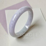 54.3mm A-Grade Natural Lavender Jadeite Modern Round Bangle No.152064