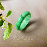 19mm A-Grade Imperial Green Jadeite Ring Band No. 162530