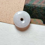A-Grade Natural Light Lavender Jadeite Bagel Piece No. 172949
