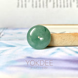 A-Grade Natural Bluish Green Jadeite Donut No.172507