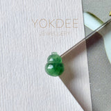 Icy A-Grade Natural Dark Bluish Green Jadeite Hulu (Calabash) No.130524