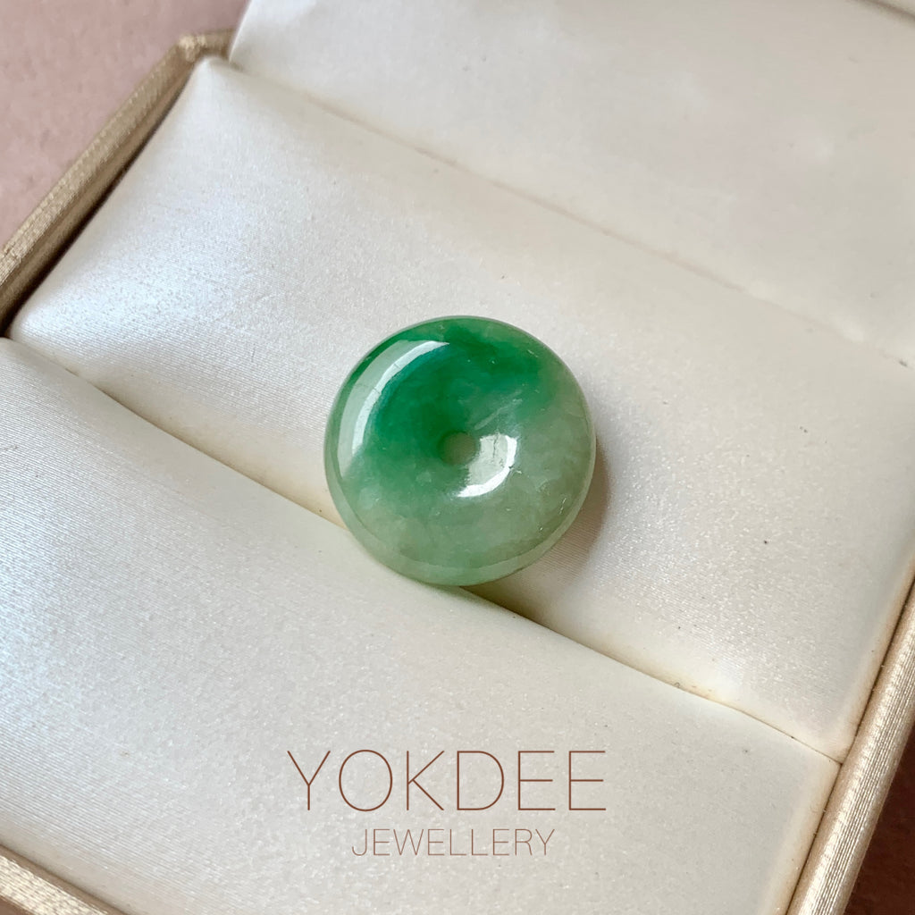 A-Grade Natural Imperial Green Jadeite Donut No.172814