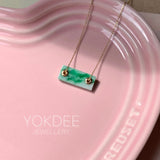 A-Grade Natural Imperial Floral Jadeite Tag Pendant No. 172974