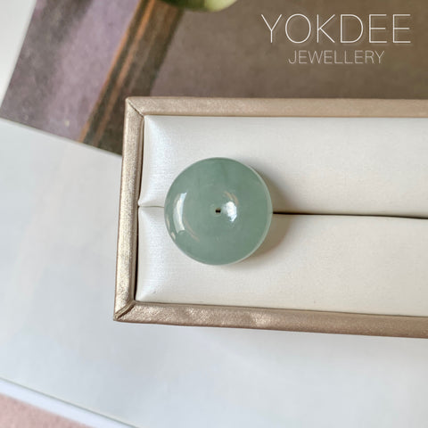 A-Grade Natural Greenish Blue Jadeite Donut No. 172921