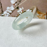 16mm Icy A-Grade Natural Light Green Jadeite Ring Band No. 162643