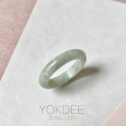 17.2mm A-Grade Light Green Jadeite Ring Band No. 161867