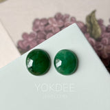SOLD OUT: A-Grade Natural Imperial Green Jadeite Oval Cabochon Pair No. 180327