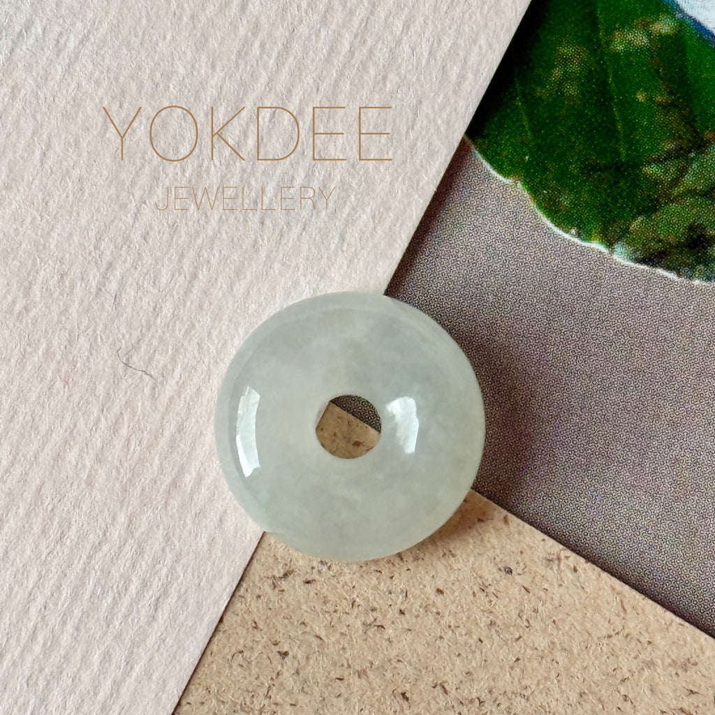 A-Grade Natural Light Green Jadeite Bagel Piece No. 172953