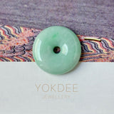 A-Grade Natural Moss On Snow Jadeite Donut No.172773