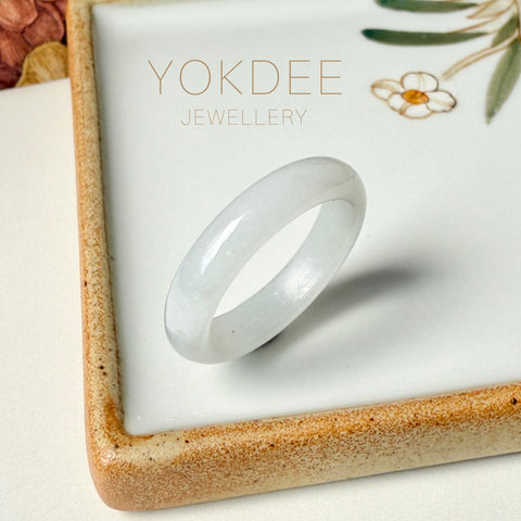 18.5mm A-Grade Natural Lilac Jadeite Ring Band No. 162473