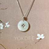 A-Grade Lilac Jadeite Donut Pendant (Lilac Flower) No.172573