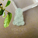 A-Grade Natural Light Green Jadeite Baby Buddha Pendant No.172744