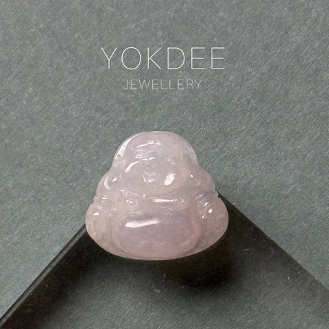 Icy A-Grade Natural Pink Jadeite Buddha Pendant No.170296