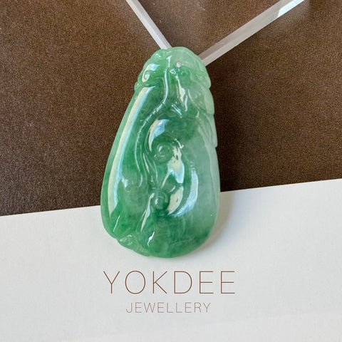 A-Grade Imperial Jadeite Ruyi Pendant No. 172750