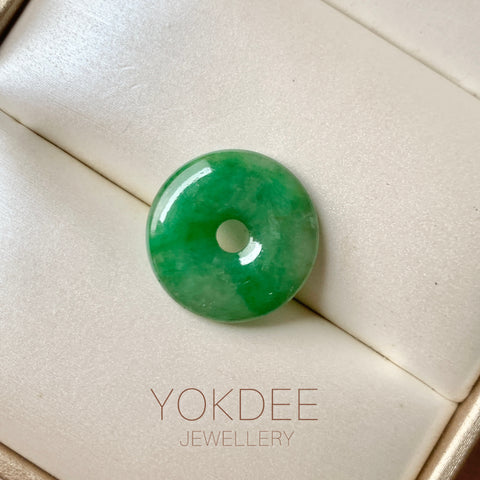 A-Grade Natural Imperial Green Jadeite Donut No.172815