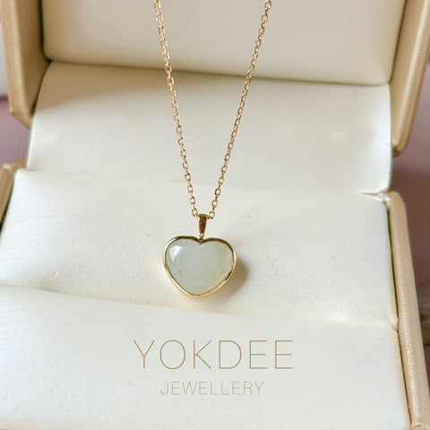 A-Grade Natural Jadeite Love Pendant No. 172854
