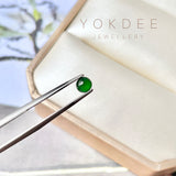 0.40cts Icy A-Grade Natural Imperial Green Jadeite Oval Cabochon No.130416