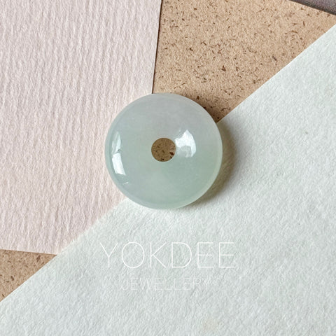 A-Grade Natural Light Lavender Light Apple green Jadeite Bagel Piece No. 172962